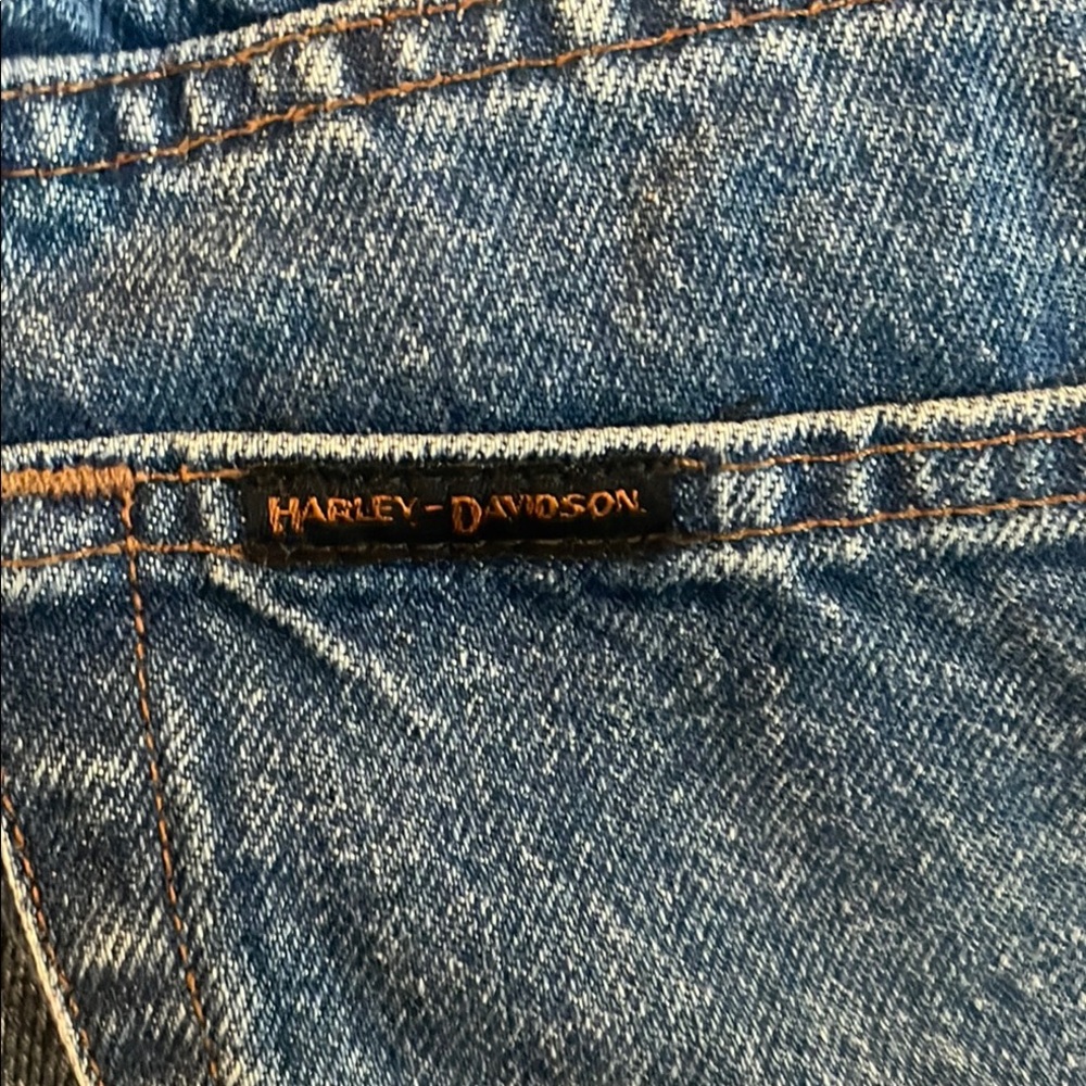 Harley-Davidson Blue Bootcut Jeans Classic Denim - Picture 4 of 8